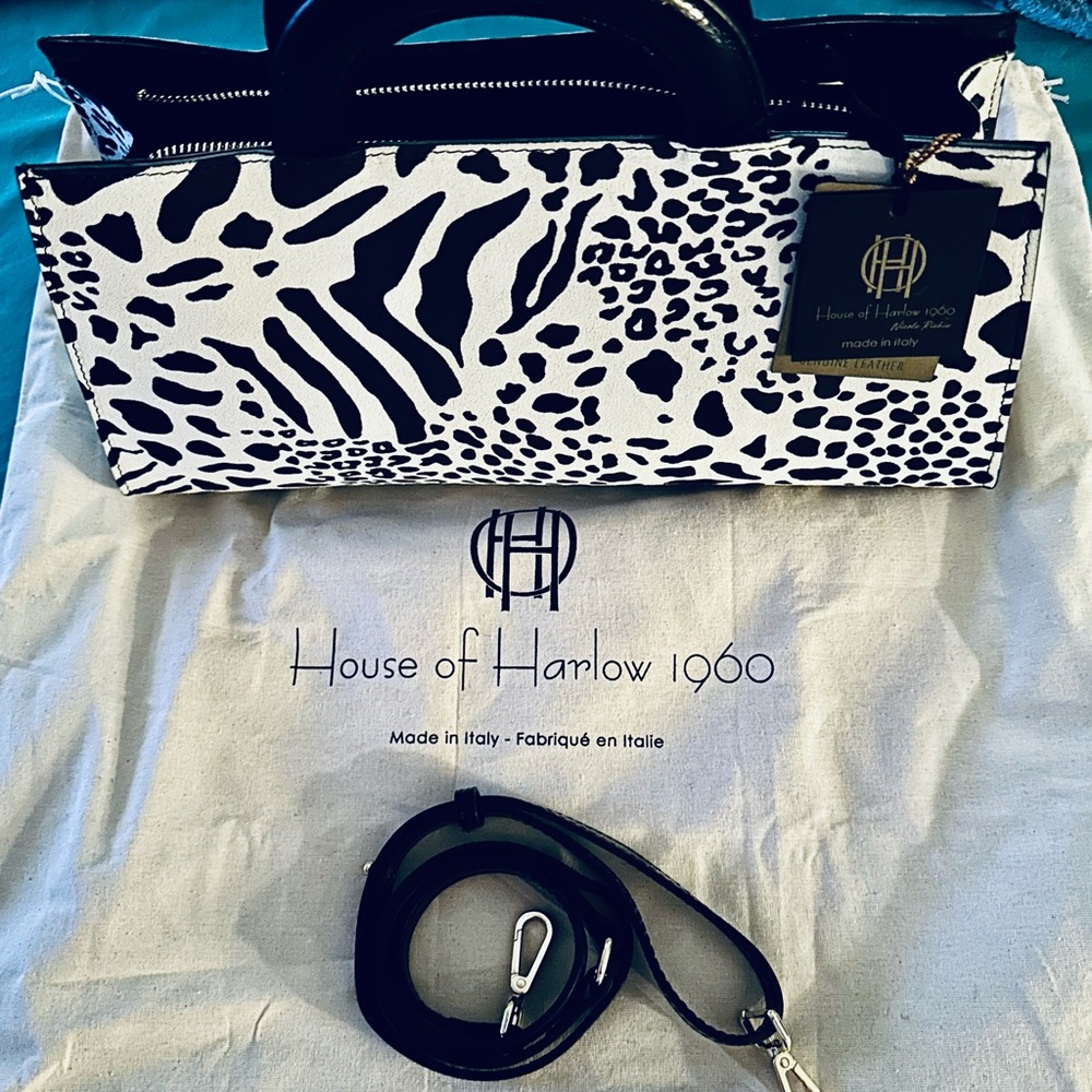 NWT House of Harlow 1960 black and white jungle